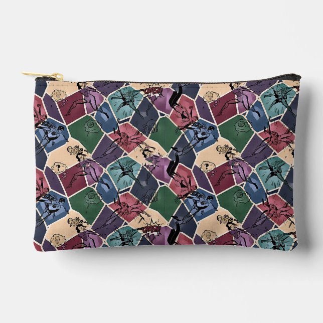Modern abstract geometric digital pattern 59 accessory pouch (Front)