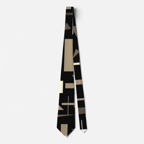 Modern Abstract Geometric Graphic Shape Pattern Neck Tie