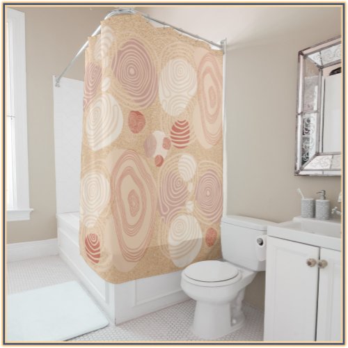 Modern Abstract Geometric in Mauve Colors Shower Curtain