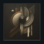 Modern Abstract Geometric Inspired Wood Wall Art<br><div class="desc">Elevate your space with this striking abstract geometric design,  blending Art Deco elegance with futuristic metallic textures in bold black,  gold,  and silver tones.
Ideal for modern offices,  luxury living rooms,  or industrial-chic interiors,  this piece adds a sophisticated and dramatic focal point that commands attention.</div>