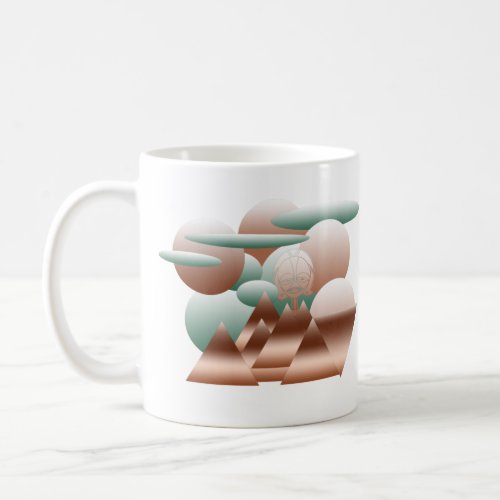 Modern Abstract Geometric landscape Coffee Mug