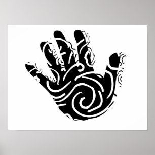 Modern Abstract Geometric line art Poster