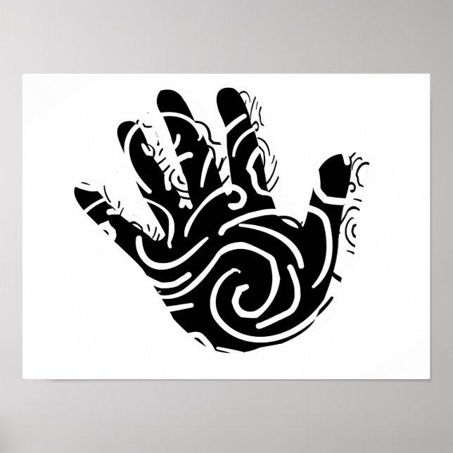 Modern Abstract Geometric line art Poster (Front)