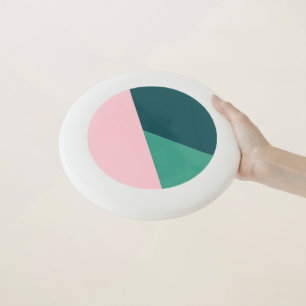 Modern abstract geometric pastel pink & green Wham-O frisbee