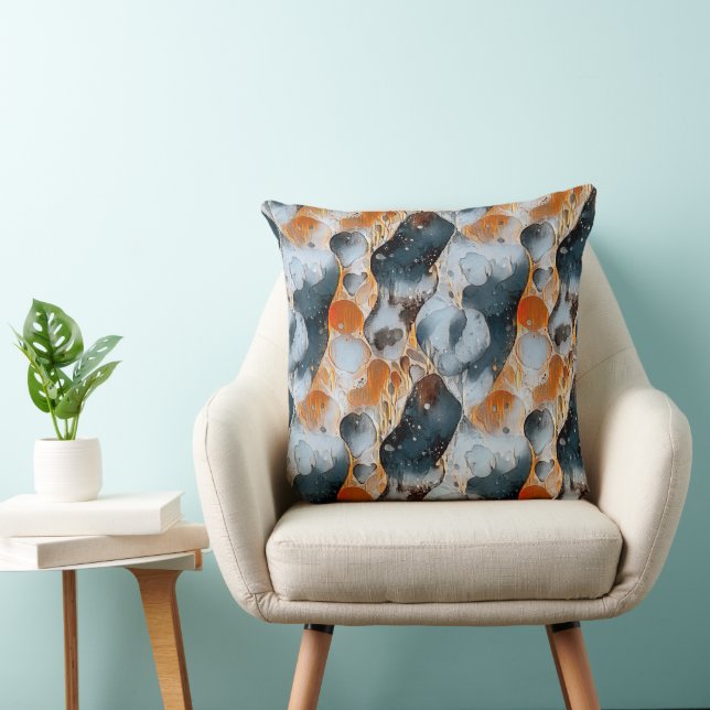 Modern abstract geometric pattern 52 throw pillow (Chair)