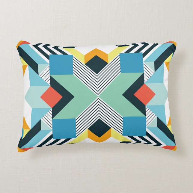 Modern Abstract Geometric Pattern. Accent Pillow (Front)
