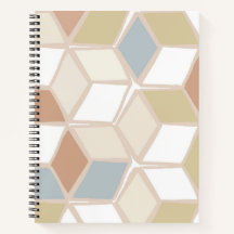 Modern abstract geometric pattern blue green brown