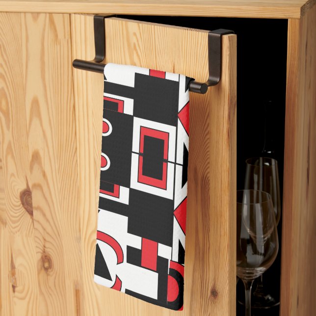 Modern Abstract Geometric Pattern Kitchen Towel (Thirds Fold)