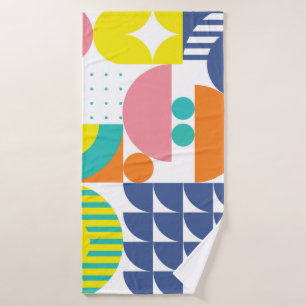 Modern Abstract Geometric pattern or Abstract Patt Bath Towel