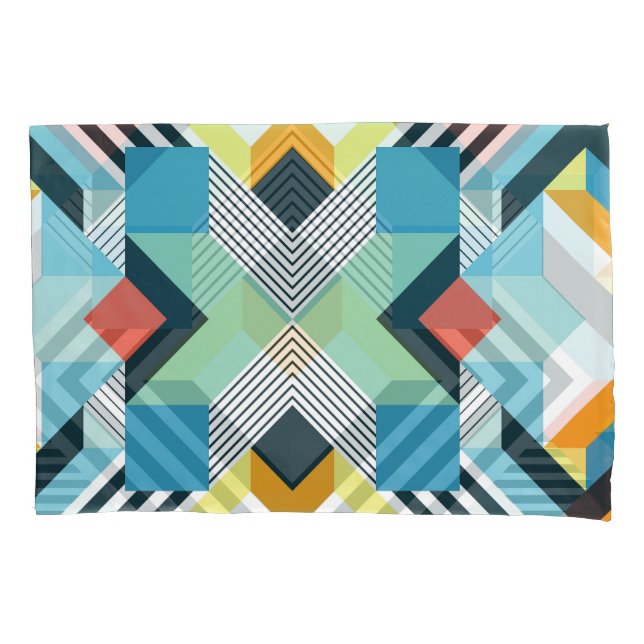 Modern Abstract Geometric Pattern. Pillow Case (Front)