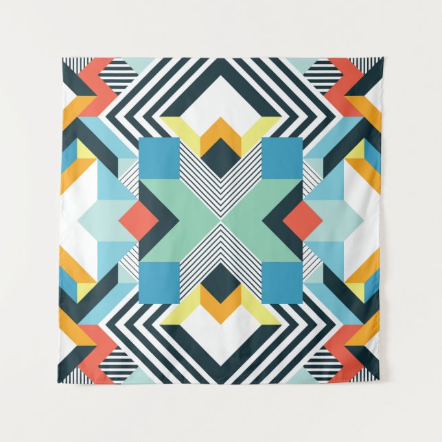Modern Abstract Geometric Pattern. Tapestry (Front)