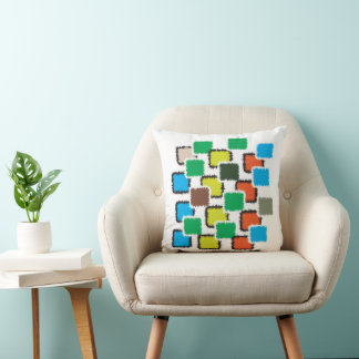 Modern Abstract Geometric Pattern Throw Pillow