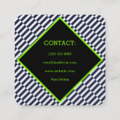 Modern abstract geometric progressive style square business card (Back)