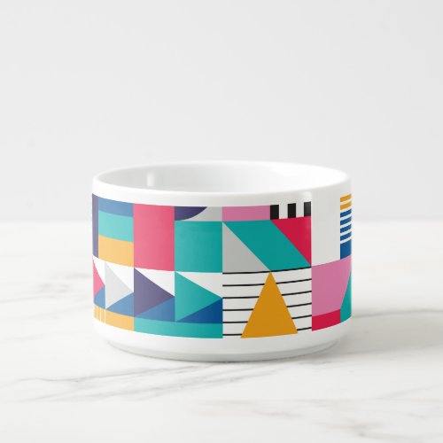 Modern Abstract Geometric Seamless Pattern Bowl