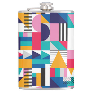 Modern Abstract Geometric Seamless Pattern Flask