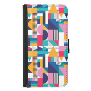 Modern Abstract Geometric Seamless Pattern Samsung Galaxy S5 Wallet Case