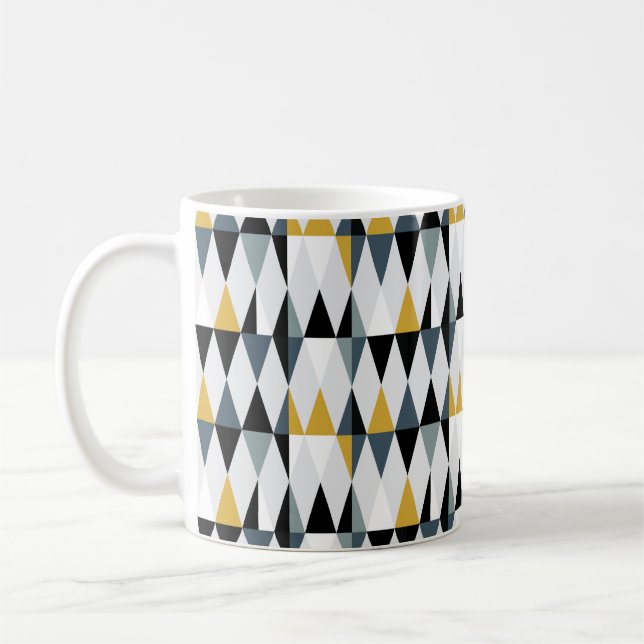 Modern abstract geometric seamless pattern with tr coffee mug (Left)