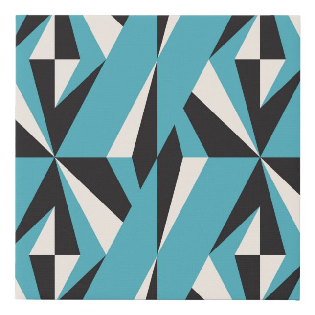 Modern abstract geometric seamless pattern with tr faux canvas print (Front)