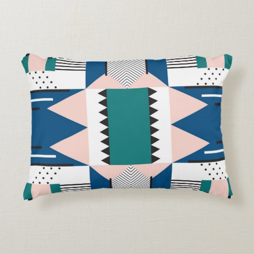 Modern Abstract Geometric Seamless Style Accent Pillow