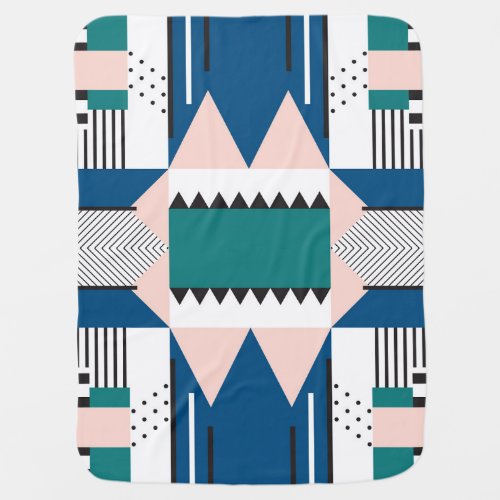 Modern Abstract Geometric Seamless Style Baby Blanket