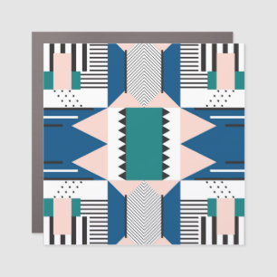 Modern Abstract: Geometric Seamless Style Car Magnet