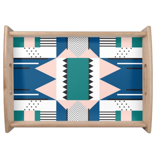 Modern Abstract Geometric Seamless Style Serving Tray
