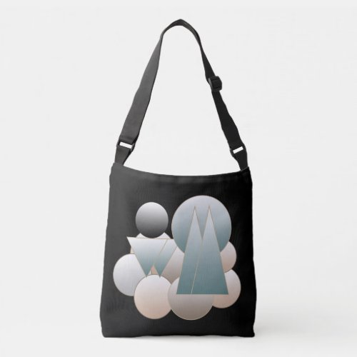 modern abstract geometric shapes crossbody bag