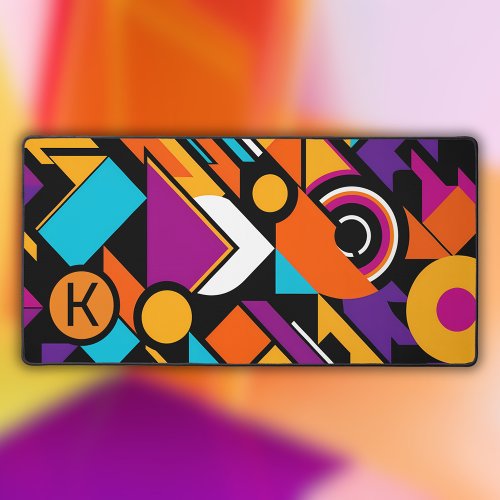 Modern Abstract Geometric Shapes Desk Mat