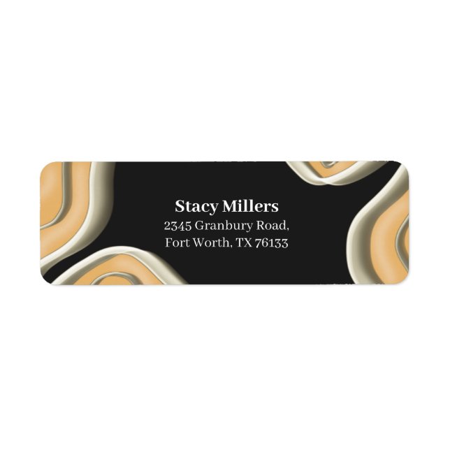Modern Abstract Geometric Shapes Return Address Label (Front)