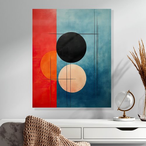 Modern Abstract Geometric Shapes Wall Art Acrylic Photo Tile