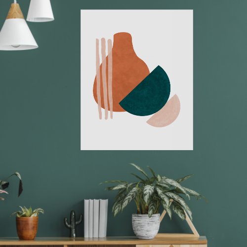 Modern Abstract Geometric Shapes Wall Art Poster