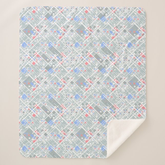 Modern abstract geometric. sherpa blanket (Front)
