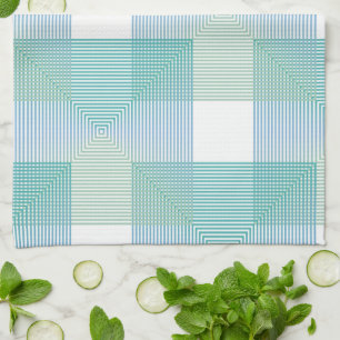Modern Abstract Geometric Squares Pattern Kitchen  Kitchen Towel