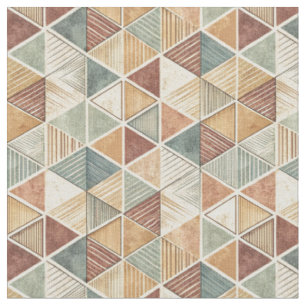 Modern Abstract Geometric Triangle Design Pattern Fabric