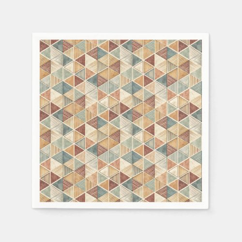 Modern Abstract Geometric Triangle Design Pattern Napkins