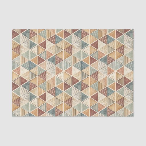 Modern Abstract Geometric Triangle Design Pattern Tissue Paper