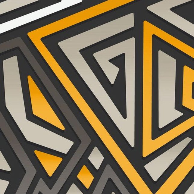 Modern Abstract Geometric Triangle Maze Throw Pillow (Creator Uploaded)