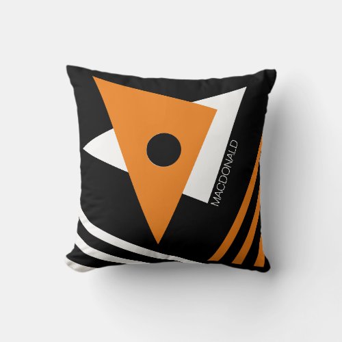 Modern Abstract Geometric Triangles Throw Pillow