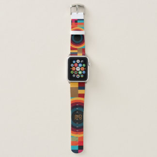 Modern Abstract Geometric Vibrant Energetic Shapes Apple Watch Band