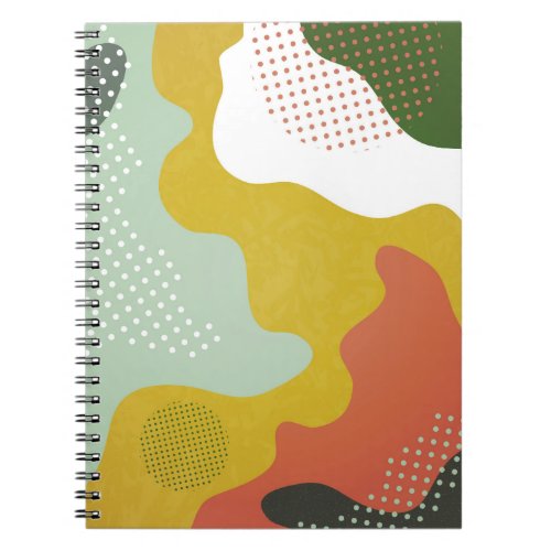 Modern Abstract Geometric Waves Composition Notebook
