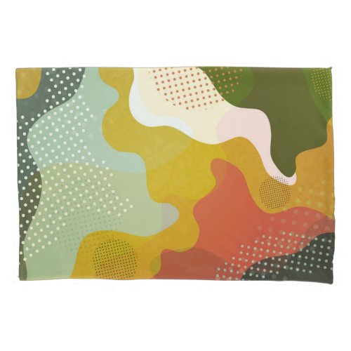 Modern Abstract Geometric Waves Composition Pillow Case