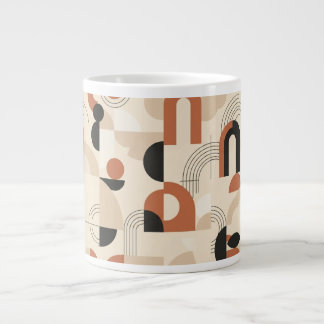 Modern abstract geometry giant coffee mug