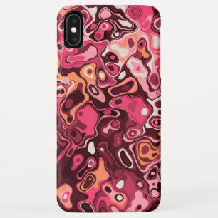 Modern Abstract Girly Pink Burgundy Pattern iPhone XS Max Case