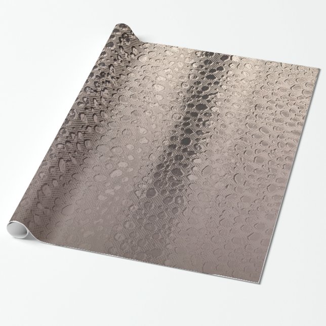 Modern Abstract Glam Silver Pink Blush Rose Gold Wrapping Paper (Unrolled)
