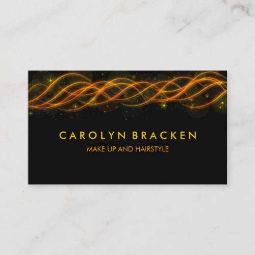Modern Abstract Glowing Lines Business Card