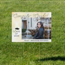 Modern Abstract Gold Graduate Photo