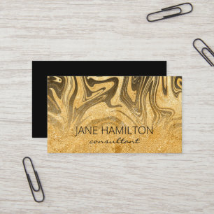 Modern Abstract Gold Marble Business Card