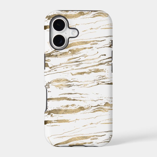 Modern Abstract Gold Marble Case-Mate iPhone Case (Back)