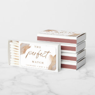 Modern Abstract Gold Perfect Match Script Wedding