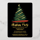 Modern Abstract Gold Red Green Tree Christmas